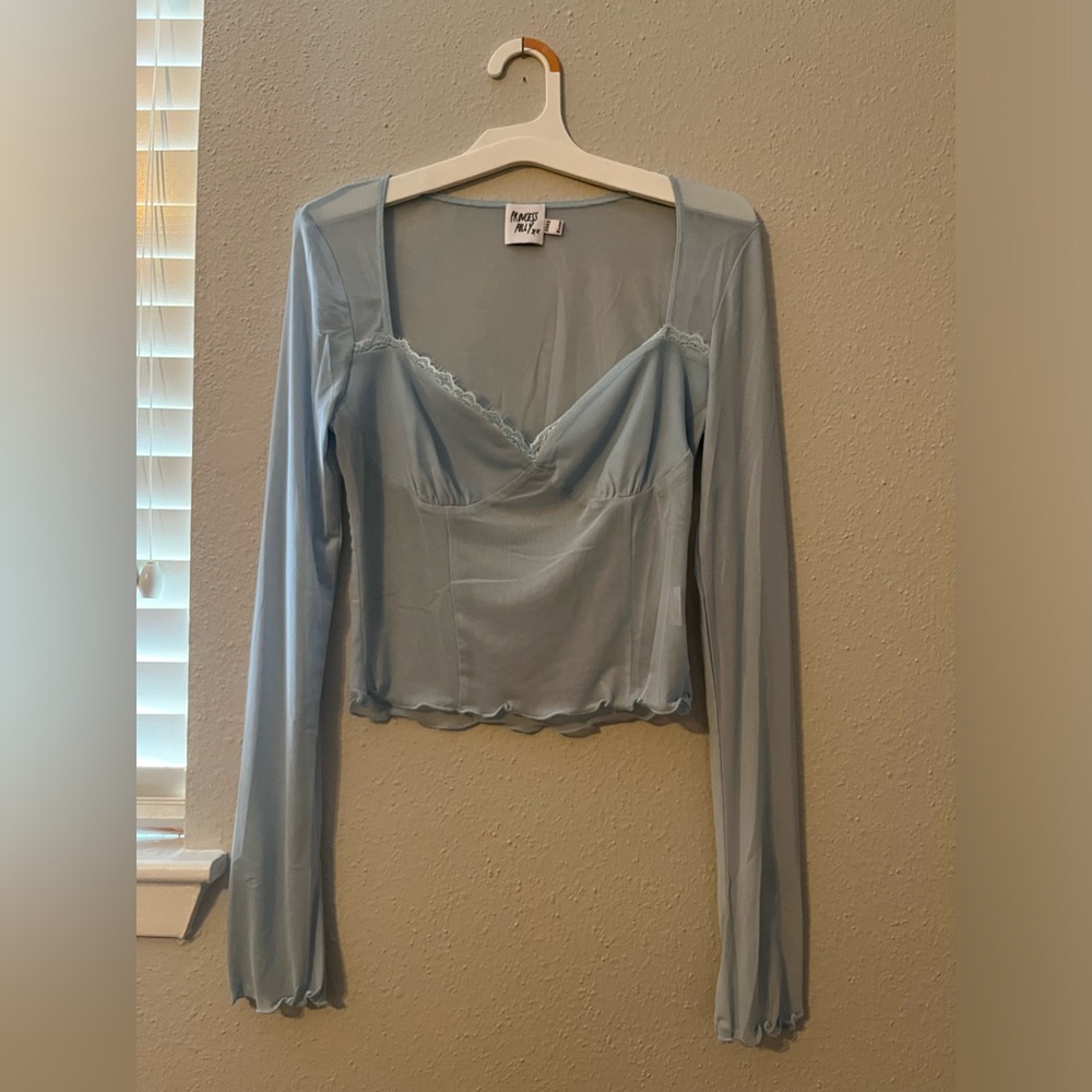 Princess Polly long mesh sleeve shirt